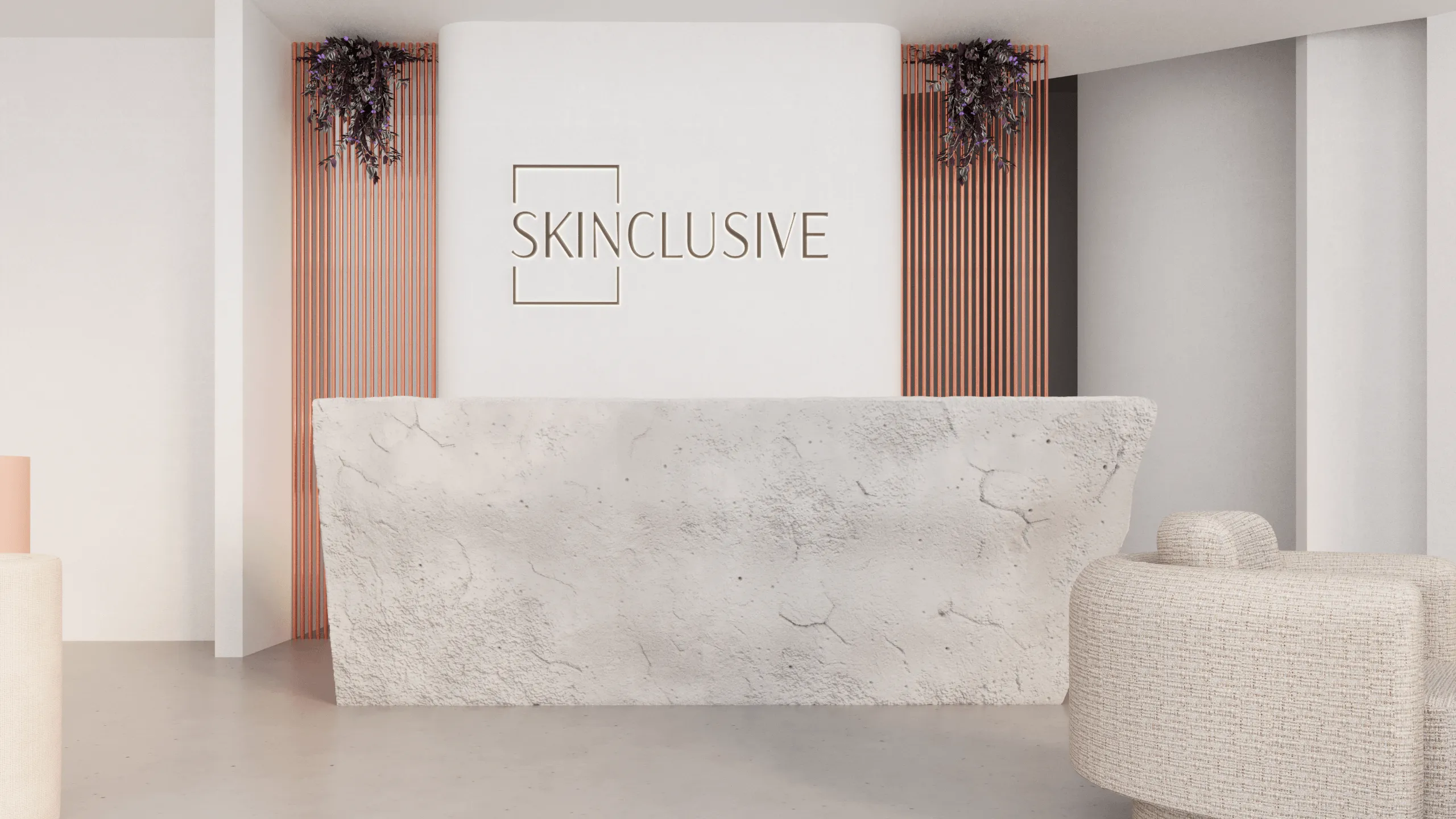 Luxuriöse Dermatologie-Klinik – Wartebereichskonzept