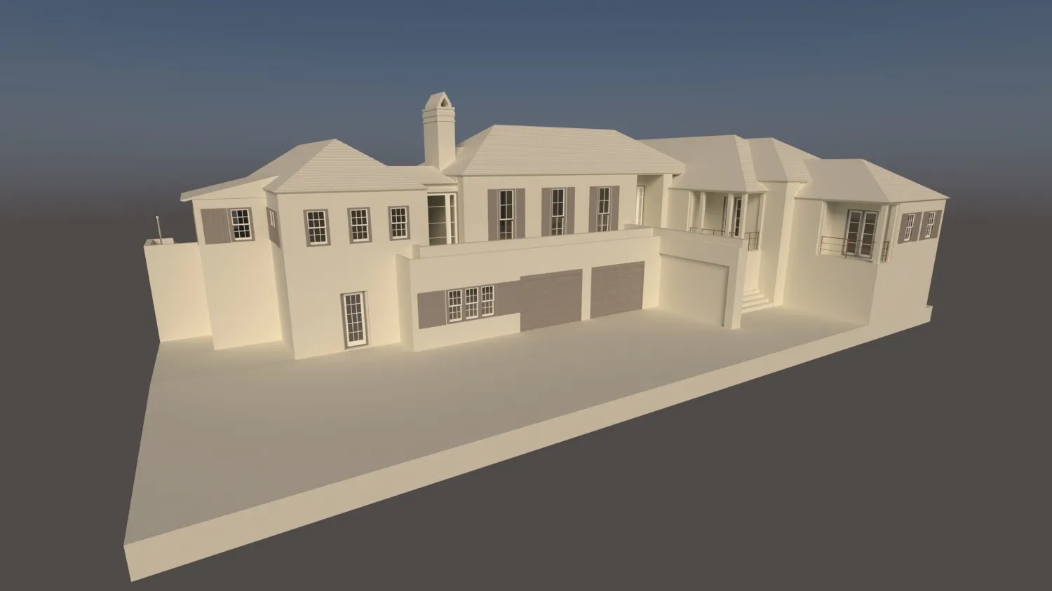 Architektonisches Basismodell eines Wohnhauses