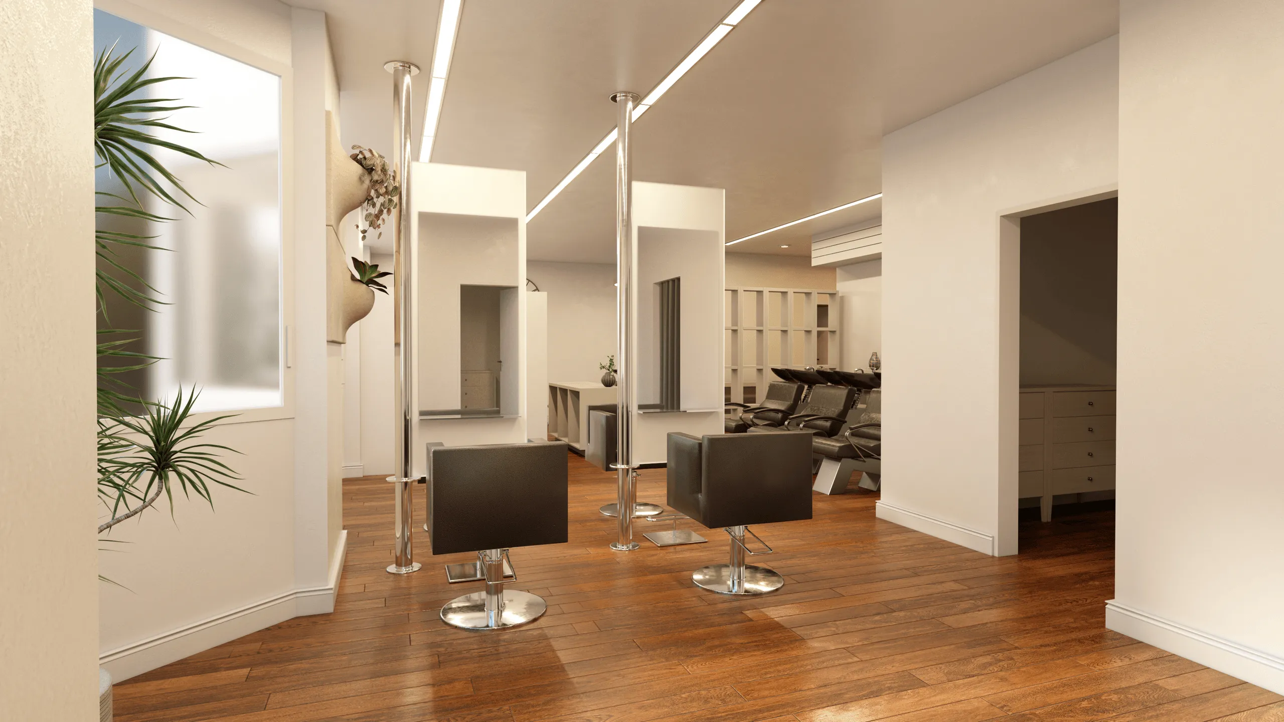 Friseursalon-Innenraumdesign